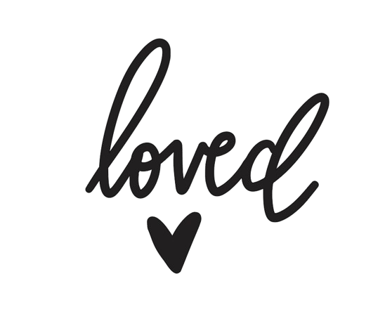 Loved with Heart - Onesie Decal Only