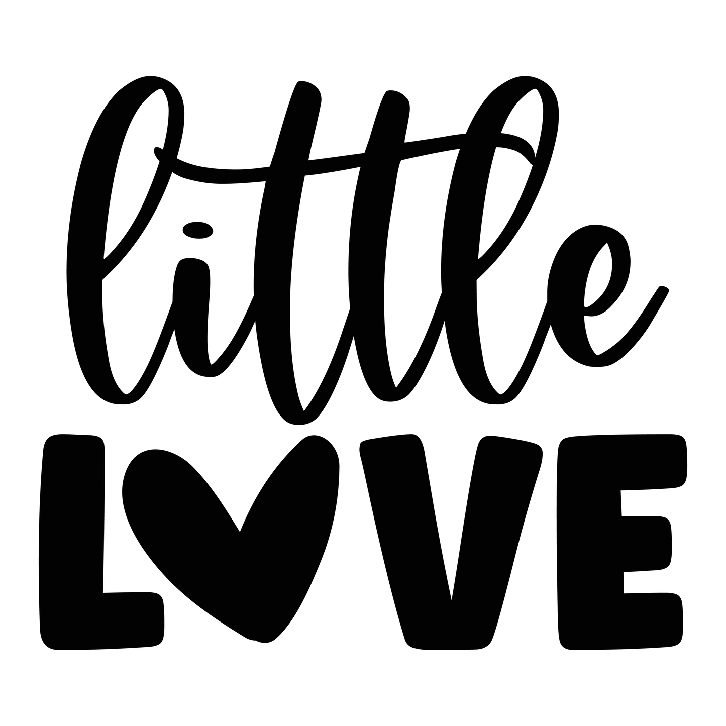 Little Love - Onesie Decal Only