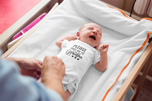 Please Pass Me to Grandma - Onesie Decal Only