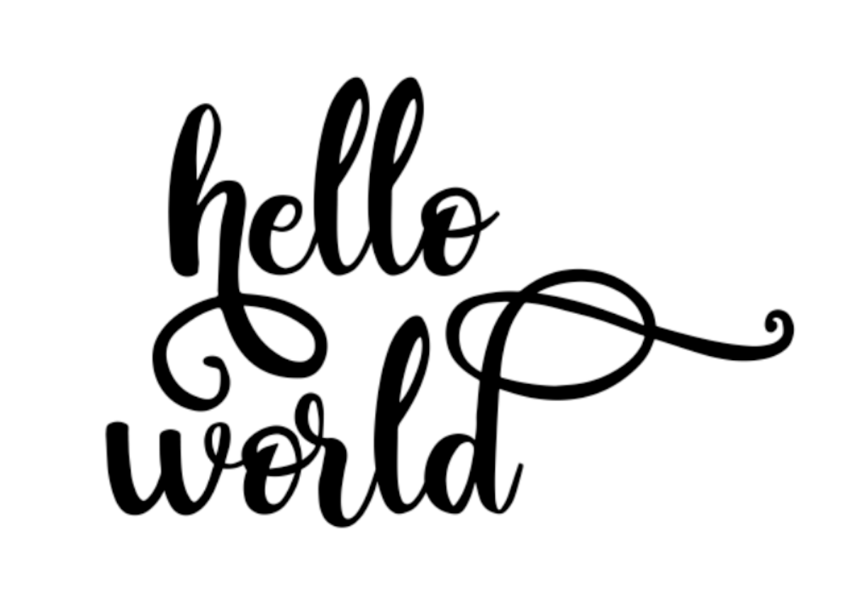 Hello World - Onesie Decal Only