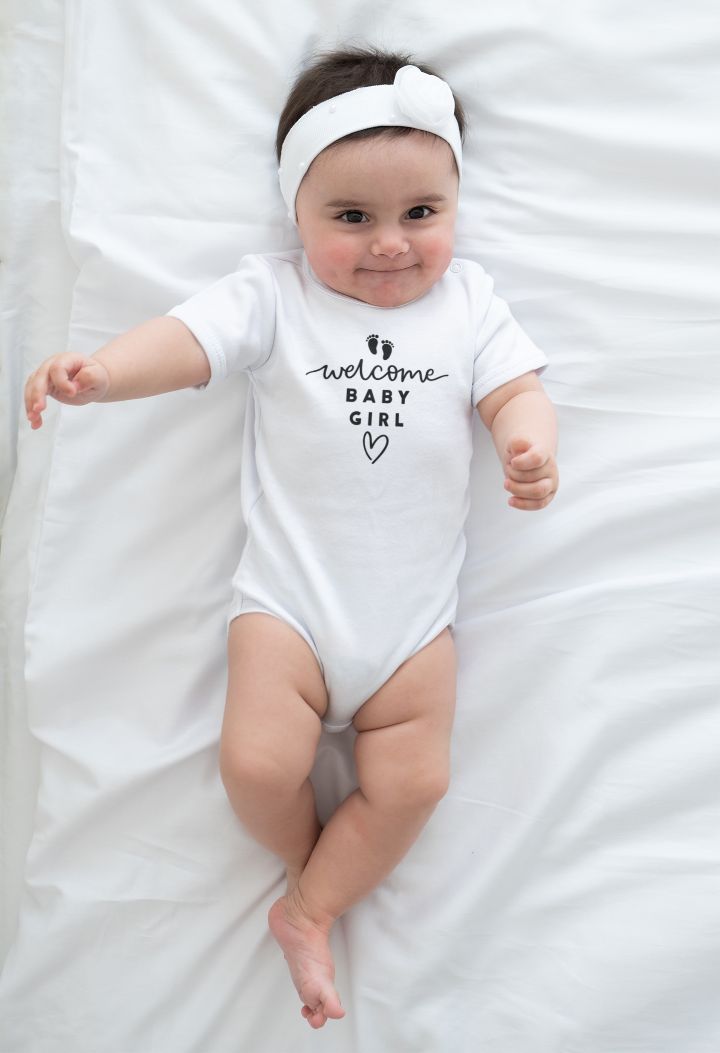 Welcome Baby Girl - Onesie Decal Only